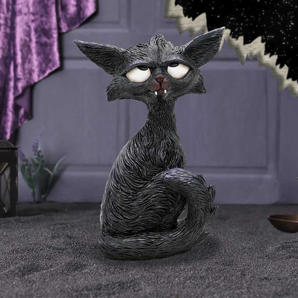 Kit Black Cat Figurine | 20cm | Nemesis | Goth Decor | Familiar