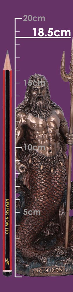 Poseidon God of the Sea | 18.5cm | Greek God Figurine | Greek Mythology Collectible