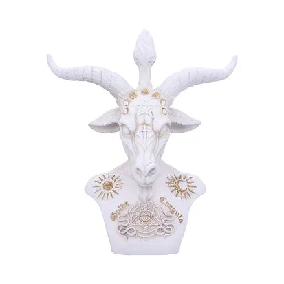 Baphomet Bust White | 33.5cm | Baphomet Figurine | Altar Piece
