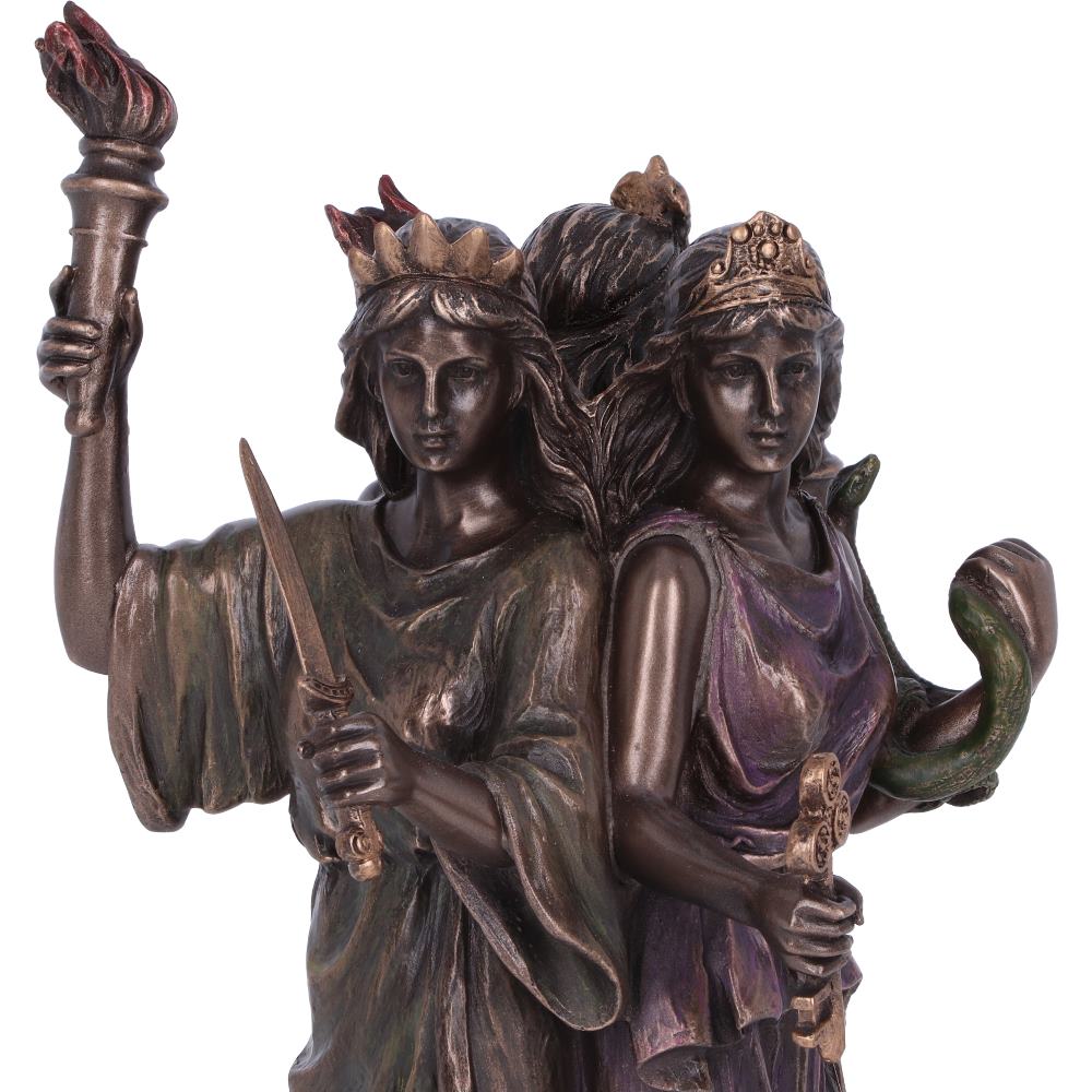 Hecate Goddess of Magic | 21cm | Greek Goddess of Magic Figurine | Triple Goddess Ornament | Pagan | Wican | Greek Mythology