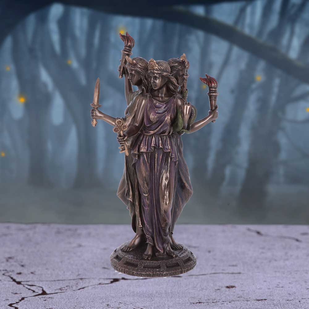 Hecate Goddess of Magic | 21cm | Greek Goddess of Magic Figurine | Triple Goddess Ornament | Pagan | Wican | Greek Mythology