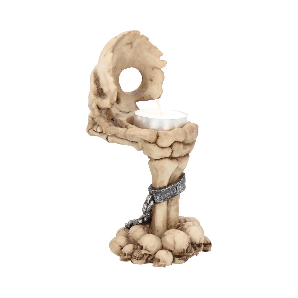 Deliberation Tealight Holder | 15.5cm | Skull Candle Holder