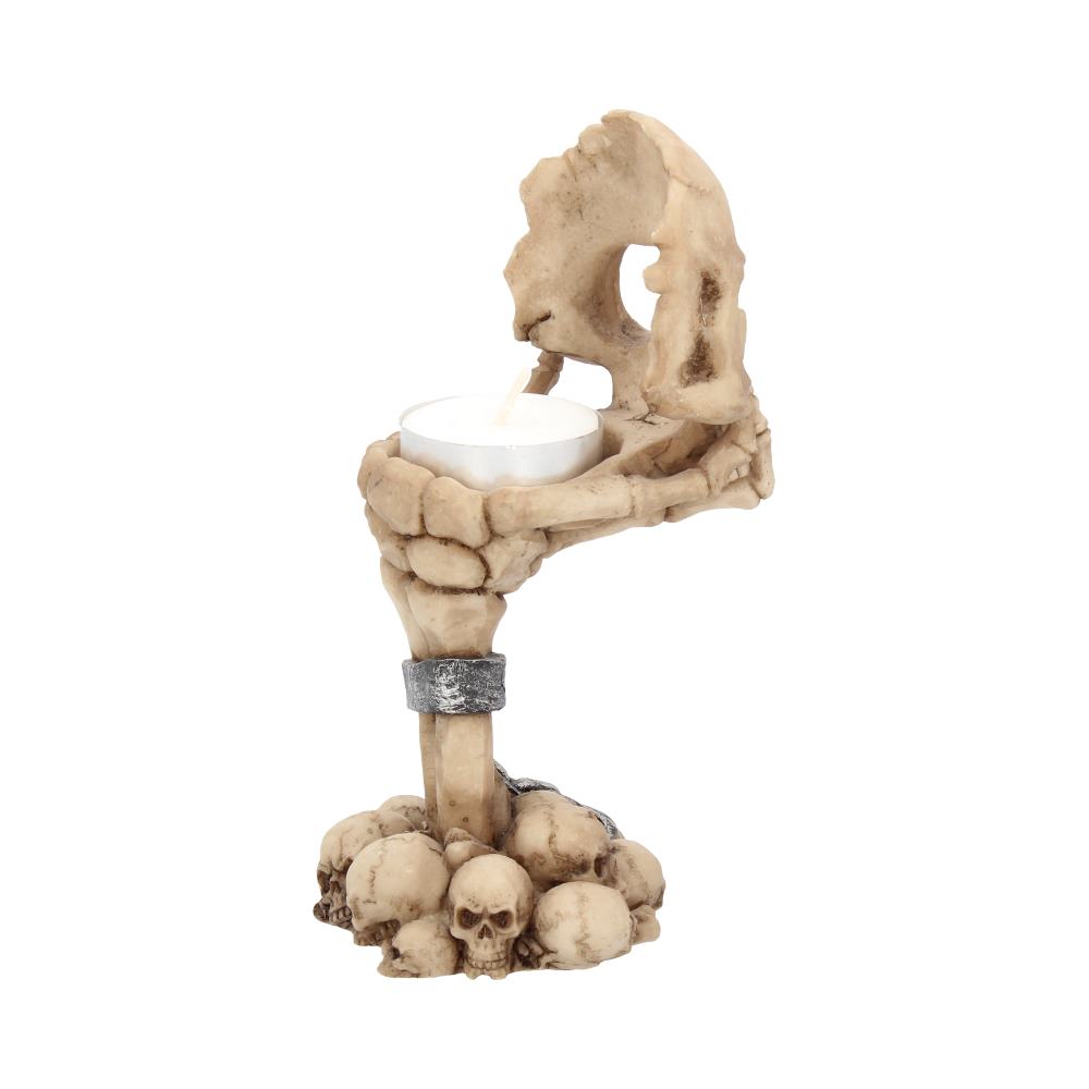Deliberation Tealight Holder | 15.5cm | Skull Candle Holder