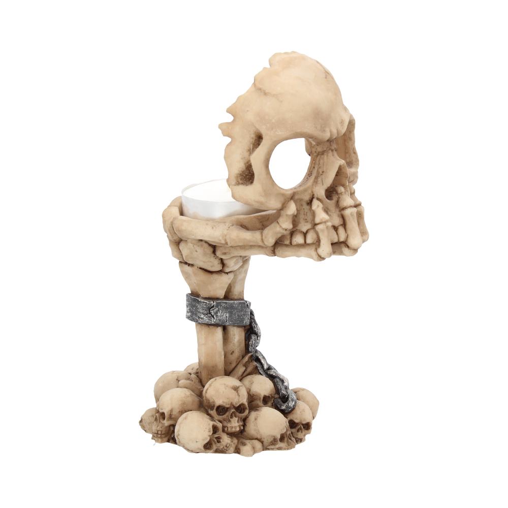 Deliberation Tealight Holder | 15.5cm | Skull Candle Holder
