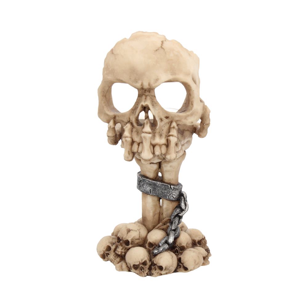 Deliberation Tealight Holder | 15.5cm | Skull Candle Holder
