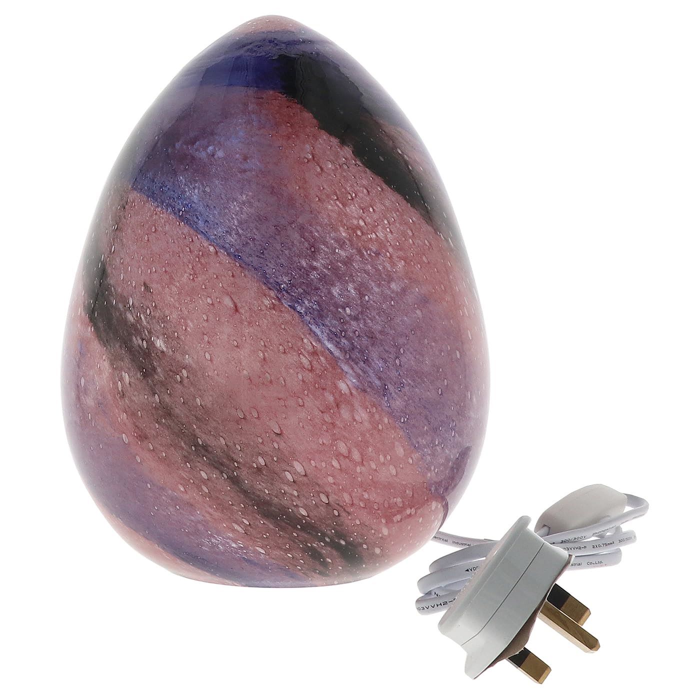 Cosmos Egg Mood Lamp Purple Galaxy Effect | Shudehill Giftware | 24x19cm