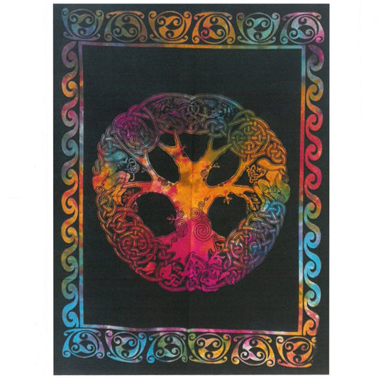 Cotton Wall Art | Tree with Adam and Eve | Wall Hangings |Tapestries