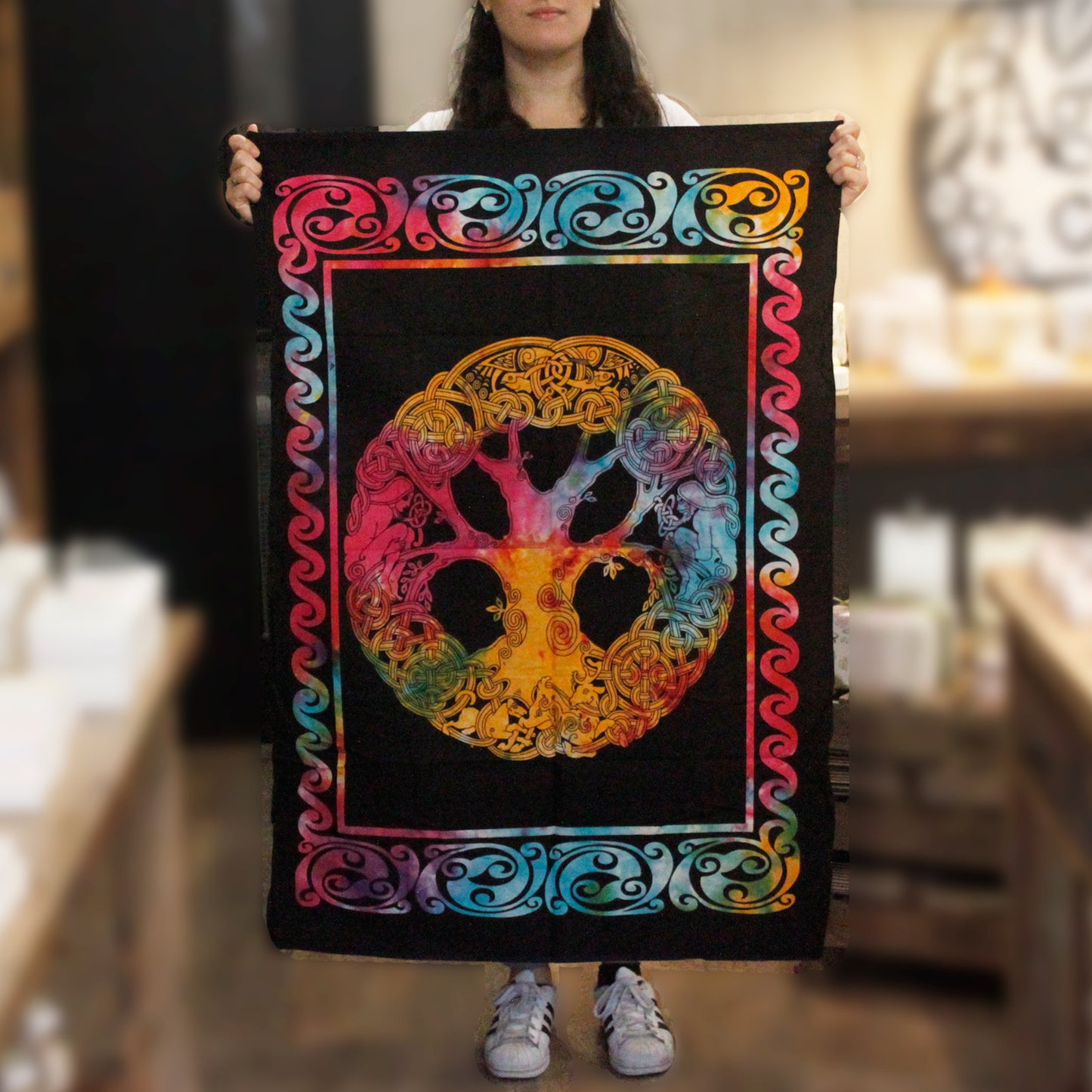Cotton Wall Art | Tree with Adam and Eve | Wall Hangings |Tapestries