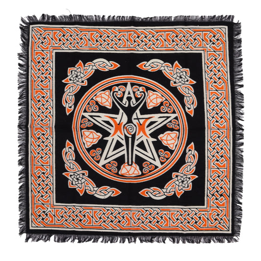 Altar Cloth | Mother Earth | Esoteric Fringed | 50 x 50 cm | Tarot Cloth
