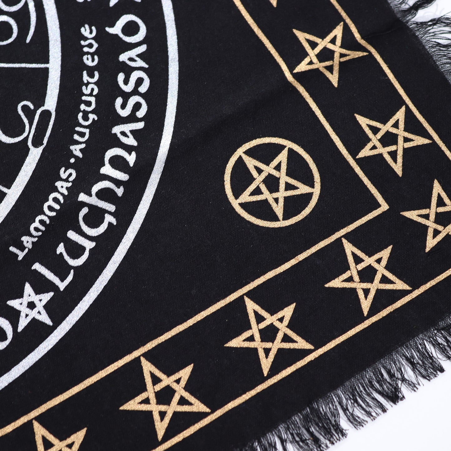 Altar Cloth |Life DEath Rebirth | Sabbat cloth| Esoteric Fringed | 50 x 50 cm | Tarot Cloth