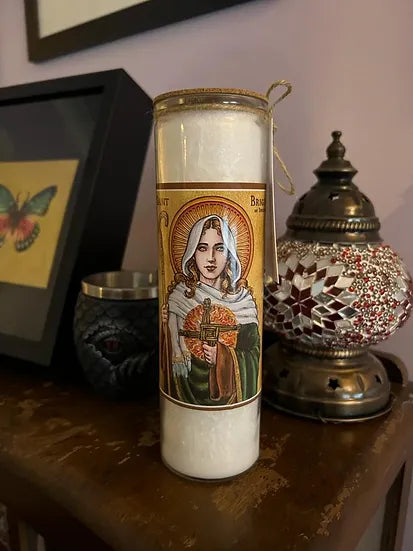 7 Day Candle | Ritual Candle | Religious Candle | St Brigid | Saint Brigid