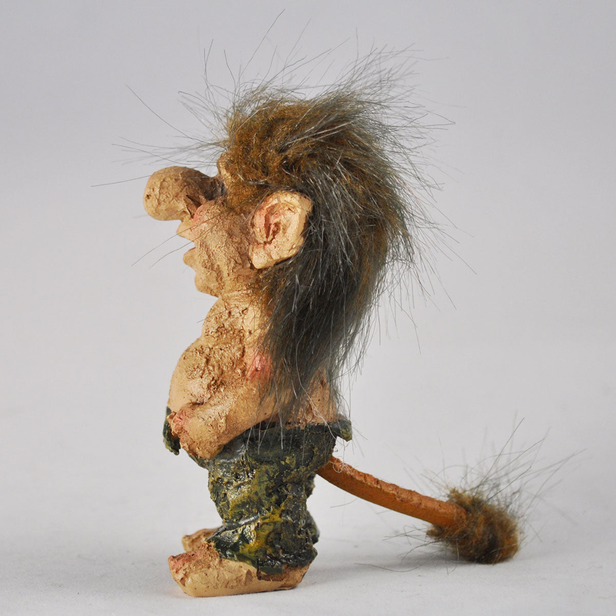 Troll Figurine Holding Pants Up | Garden Ornament | Fae Decor | Altar Figurine