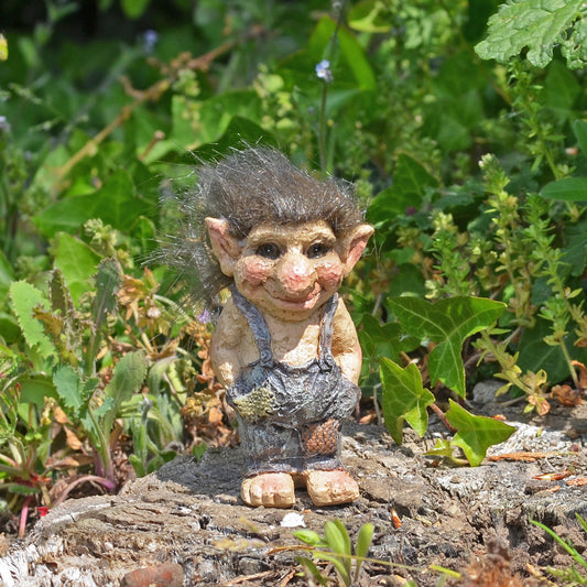 Troll Figurine Hands in Pockets | Garden Ornament | Fae Decor | Altar Figurine
