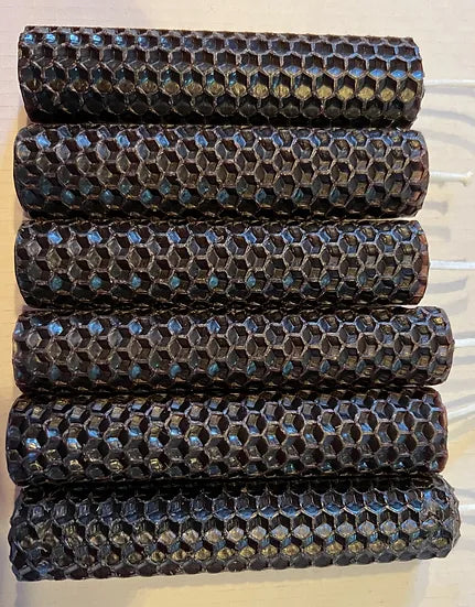 Beeswax Candle | Hand rolled |  DARK BROWN | Two Sizes | Spell Candles 10 cm | 100 % U.K. Beeswax
