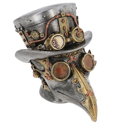 Steampunk Plague Skull | Goth Decor | Collectable | Joe Davis
