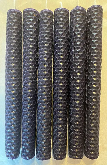 Beeswax Candle | Hand rolled | PURPLE | Two Sizes | Spell 20cm | 100 % U.K. Beeswax