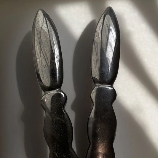 Black Agate Ritual Knife | Athame | 15cm