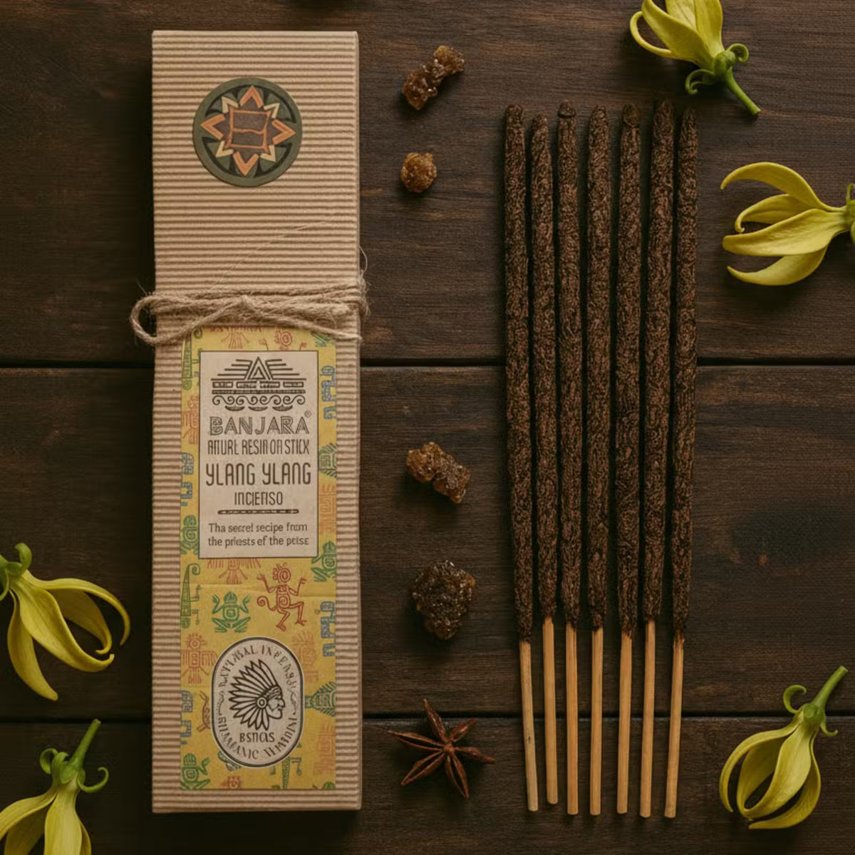 Ritual Resin on Stick | Ylang Ylang | Incense | Natural | Handmade | Ethically Sourced | Banjara