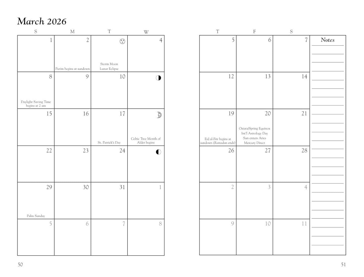 Llewellyn's 2026 Witches' Datebook Calendar – Day to Day Calendar | Witch Diary