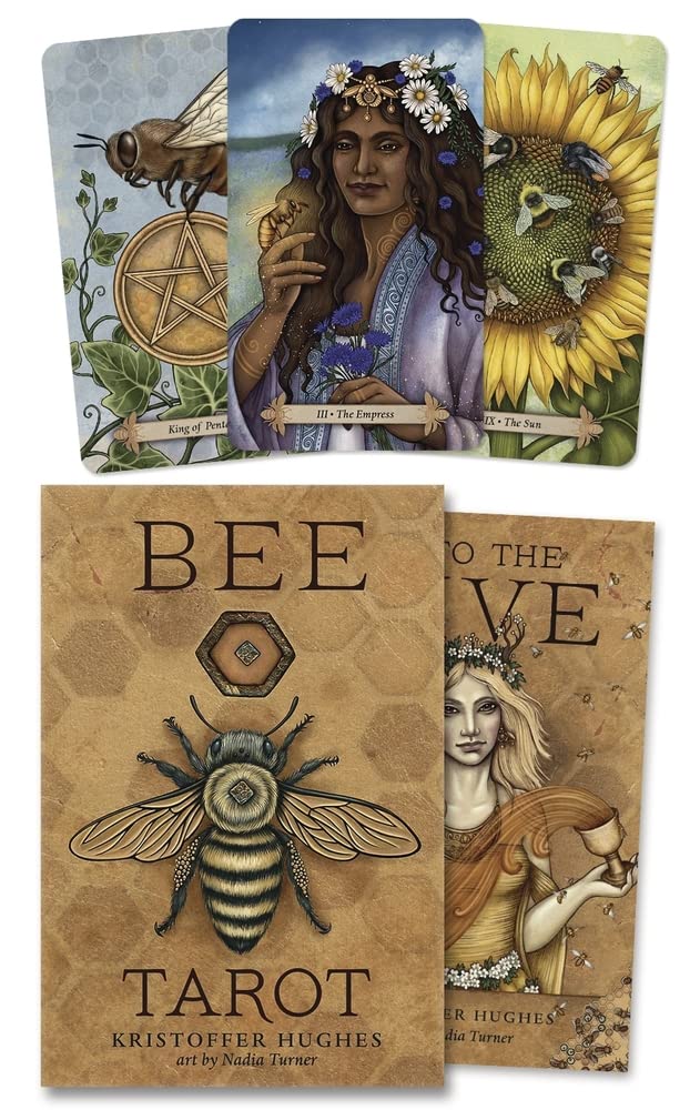 Bee Tarot Cards | by Kristoffer Hughes (Author), Nadia Turner (Author) | Divination | Fortune Telling