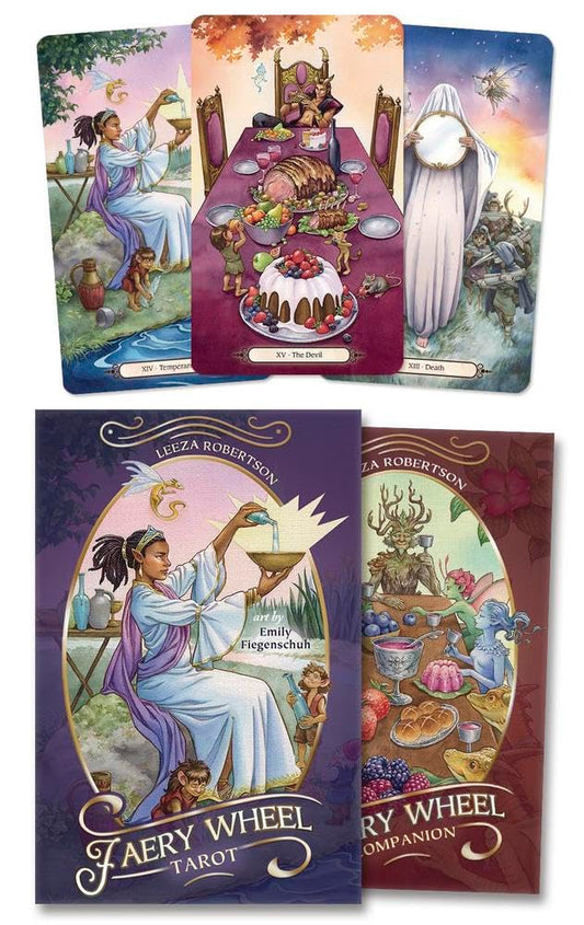 Faery Wheel Tarot | by Leeza Robertson (Author), Emily Fiegenschuh (Author) | Cottagecore | Divination