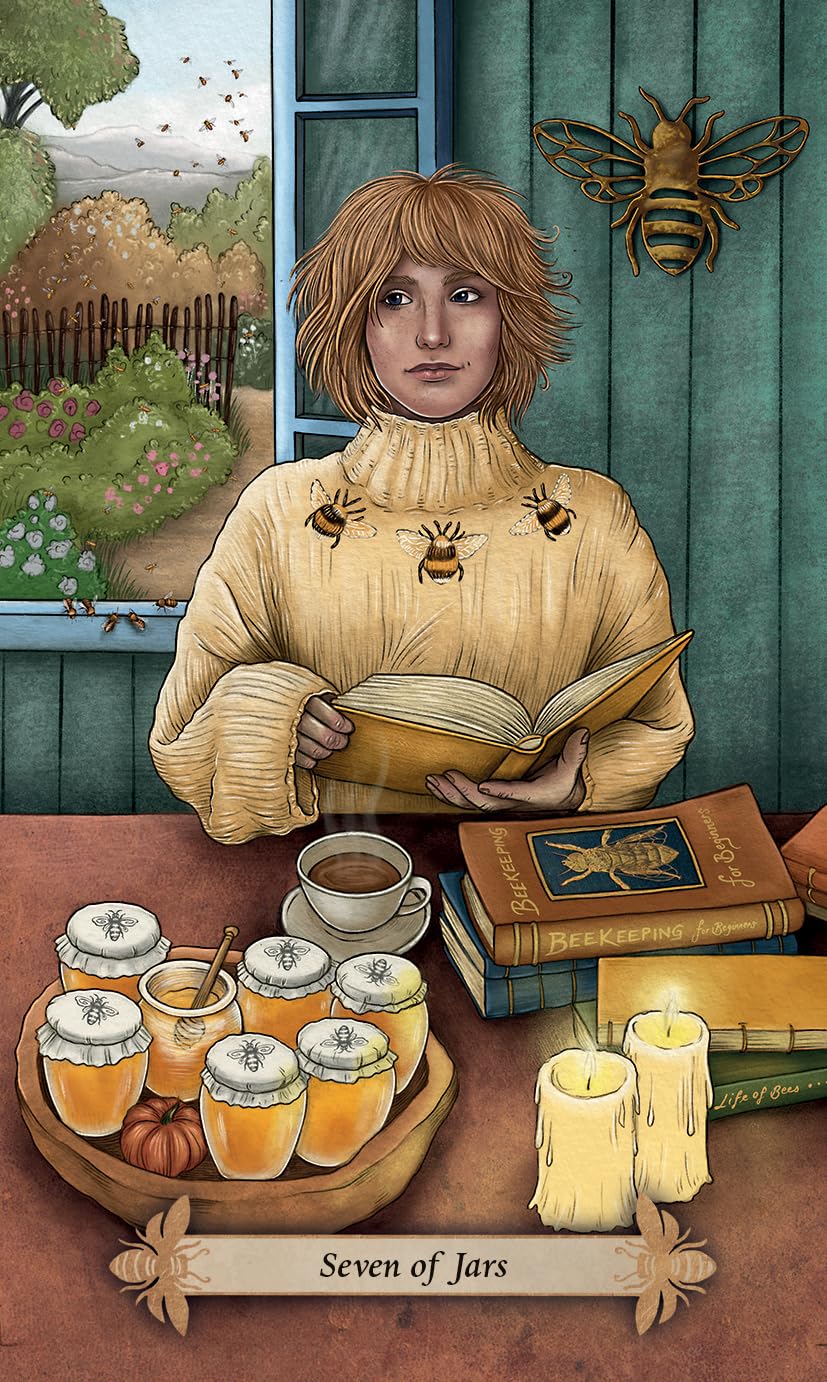 Bee Tarot Cards | by Kristoffer Hughes (Author), Nadia Turner (Author) | Divination | Fortune Telling