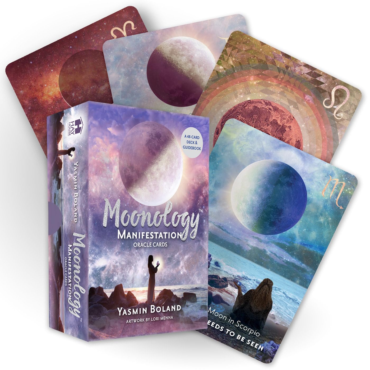 Moonology™ Manifestation Oracle | by Yasmin Boland (Author), Lori Menna (Illustrator)
