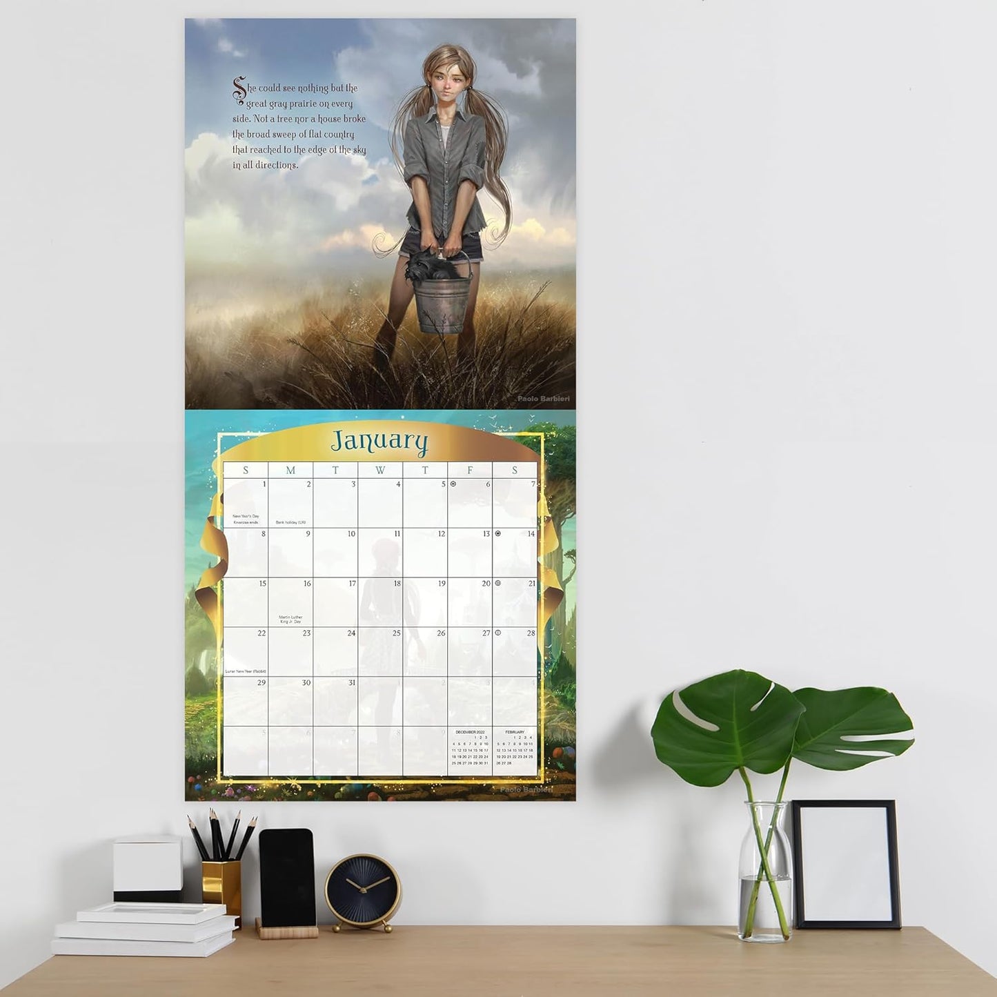 Llewellyn's 2026 Wizard of Oz Calendar | Wall Calendar | 2025 | by Paolo Barbieri (Author)