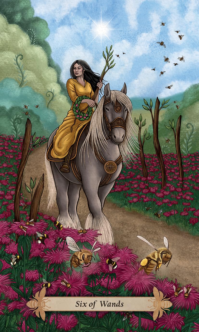 Bee Tarot Cards | by Kristoffer Hughes (Author), Nadia Turner (Author) | Divination | Fortune Telling