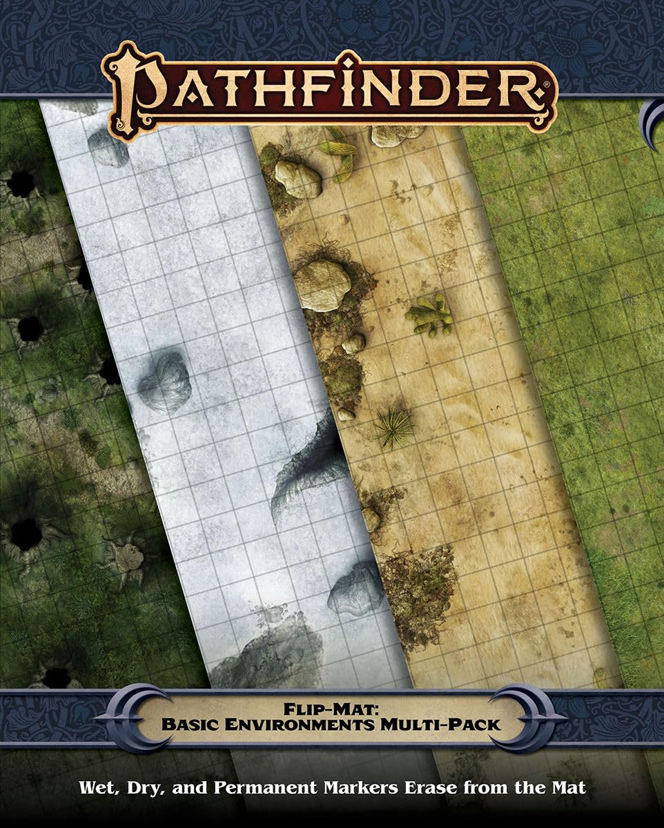 Pathfinder Flip-Mat: Basic Environments Multi-Pack Paperback | 2024 | by Jason Engle, Stephen Radney-MacFarland | RPG | Role Playing