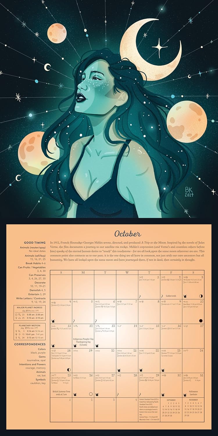 Llewellyn's 2026 Magical Moon Calendar | Wall Calendar | 2025 | by Llewellyn (Author)