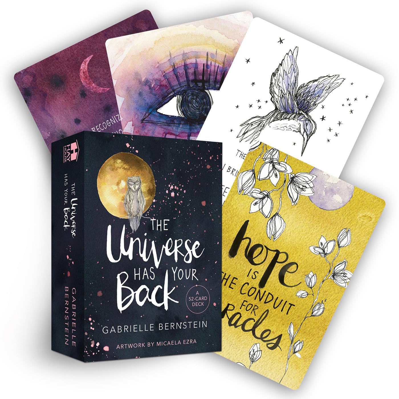 The Universe Has Your Back Cards: A 52-Card Deck | by Gabrielle Bernstein (Author), Micaela Ezra (Illustrator)  | Divination | Fortunetelling
