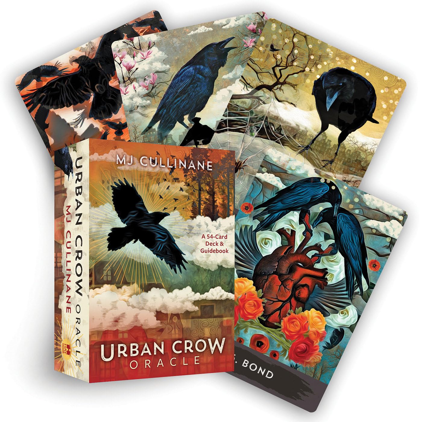 Urban Crow Oracle: A 54-Card Deck and Guidebook | by MJ Cullinane (Author) | Divination
