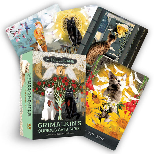Grimalkin's Curious Cats Tarot | 80-Card Deck and Guidebook | 2023 | by MJ Cullinane | Divination | Fortunetelling