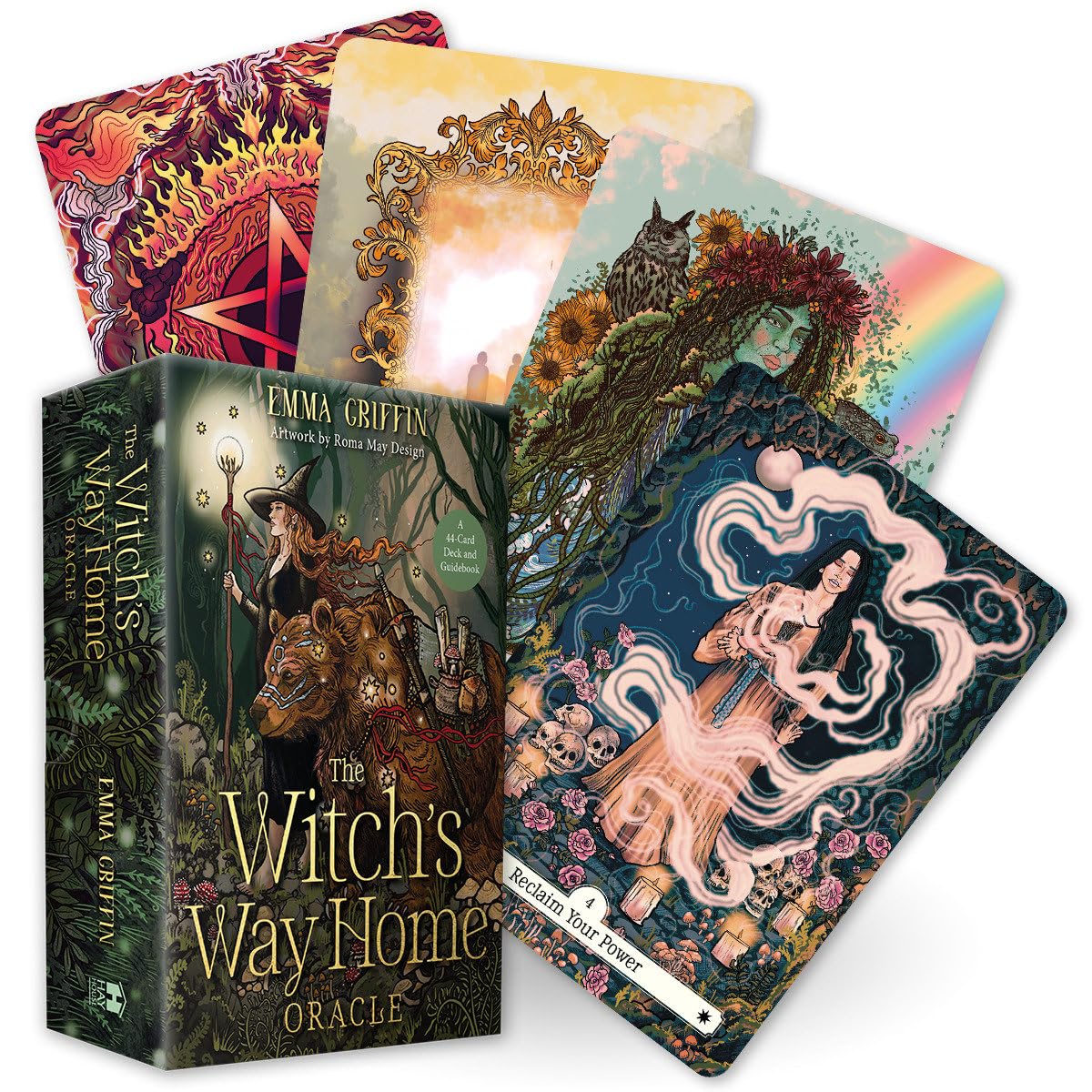 The Witch's Way Home Oracle: A 44-Card Deck and Guidebook by Emma Griffin (Author), Roma May Design (Illustrator)