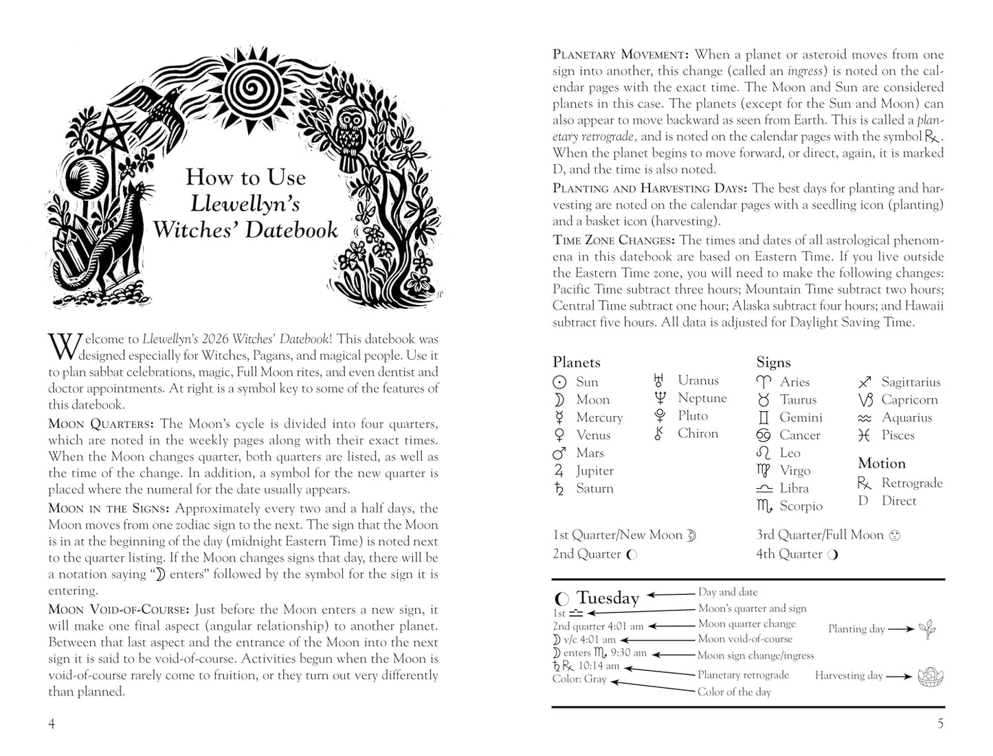Llewellyn's 2026 Witches' Datebook Calendar – Day to Day Calendar | Witch Diary