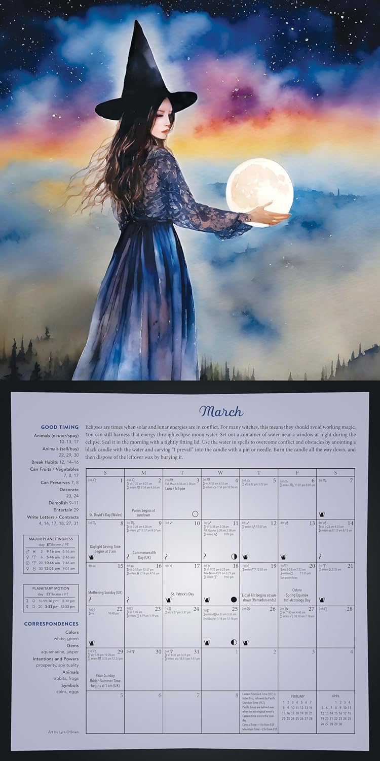Llewellyn's 2026 Magical Moon Calendar | Wall Calendar | 2025 | by Llewellyn (Author)