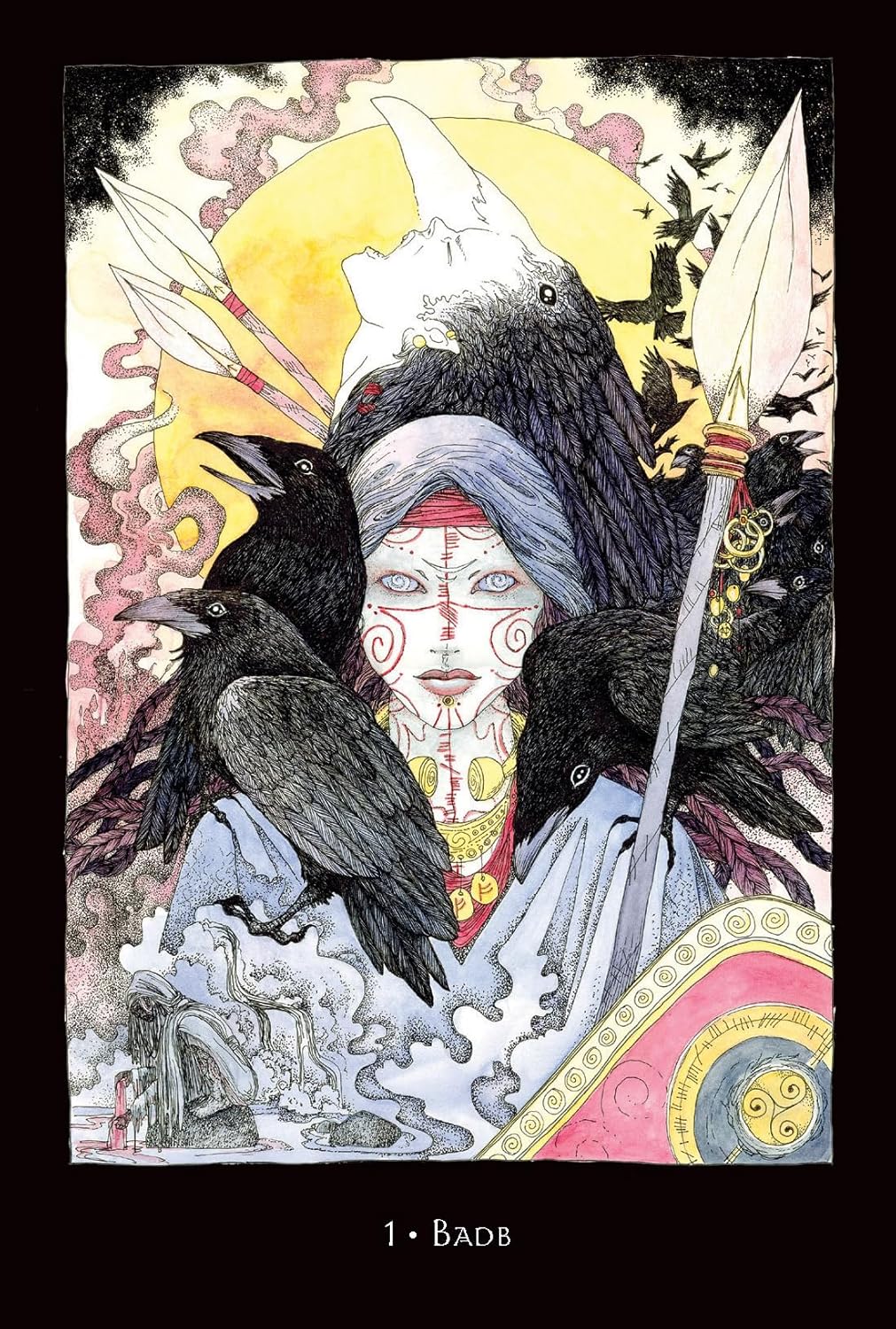 Call of the Morrigan Oracle: A 45-Card Deck and Guidebook | 2025 | by Stephanie Woodfield, Karen Storminger, Naomi Cornock | Divination | Fortune Telling