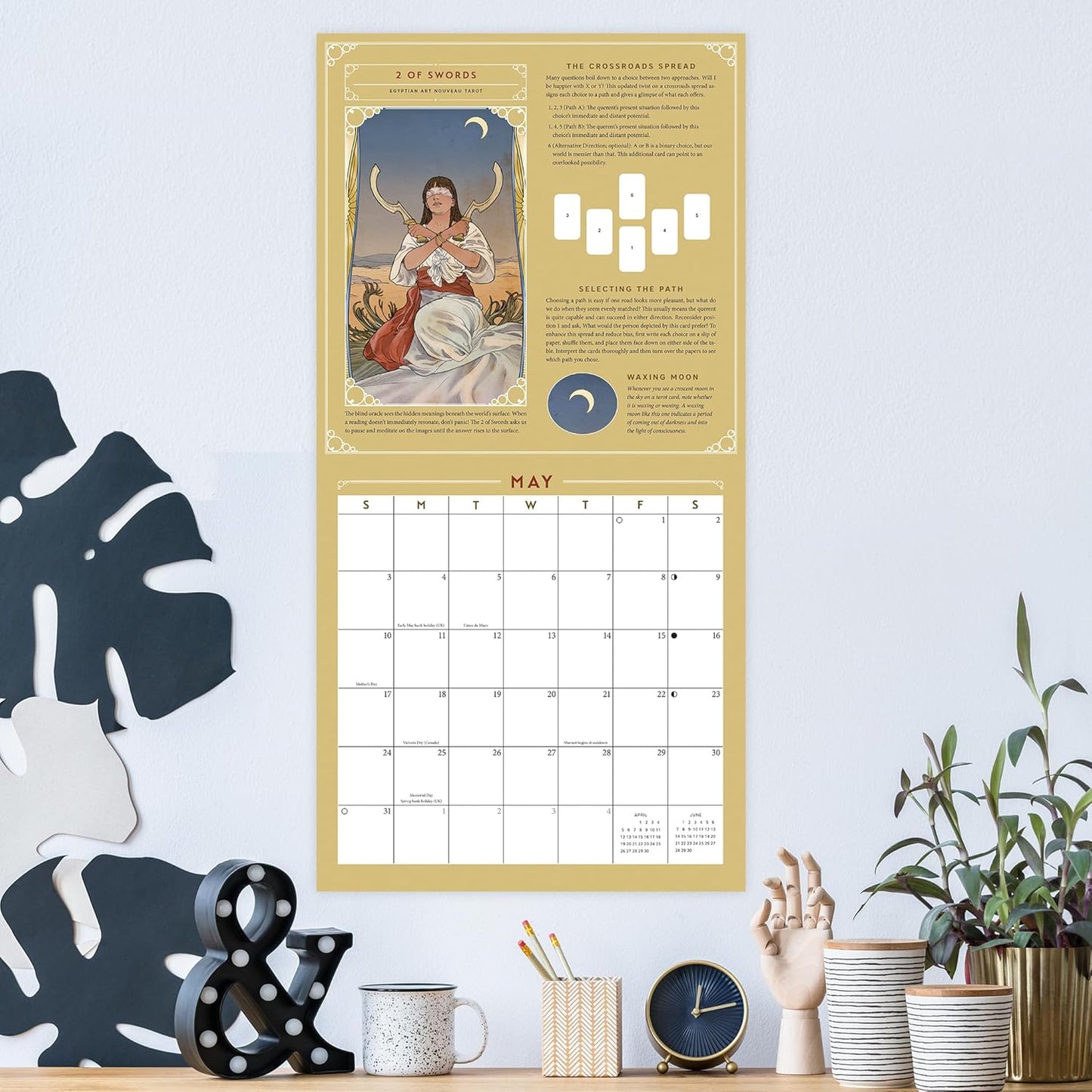 Llewellyn's 2026 Tarot Calendar: Insights, Spreads, and Tips | Wall Calendar |  |by Llewellyn Charles (Author), Charles Harrington (Author)