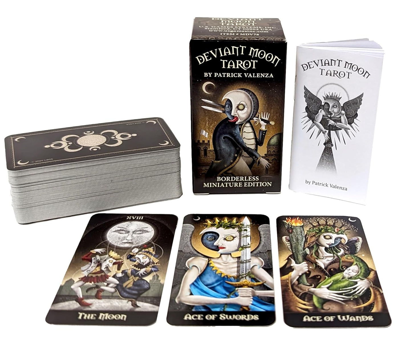 Deviant Moon Tarot Borderless Miniature Edition Cards | Jan. 2025 | by Patrick Valenza | These are mini set