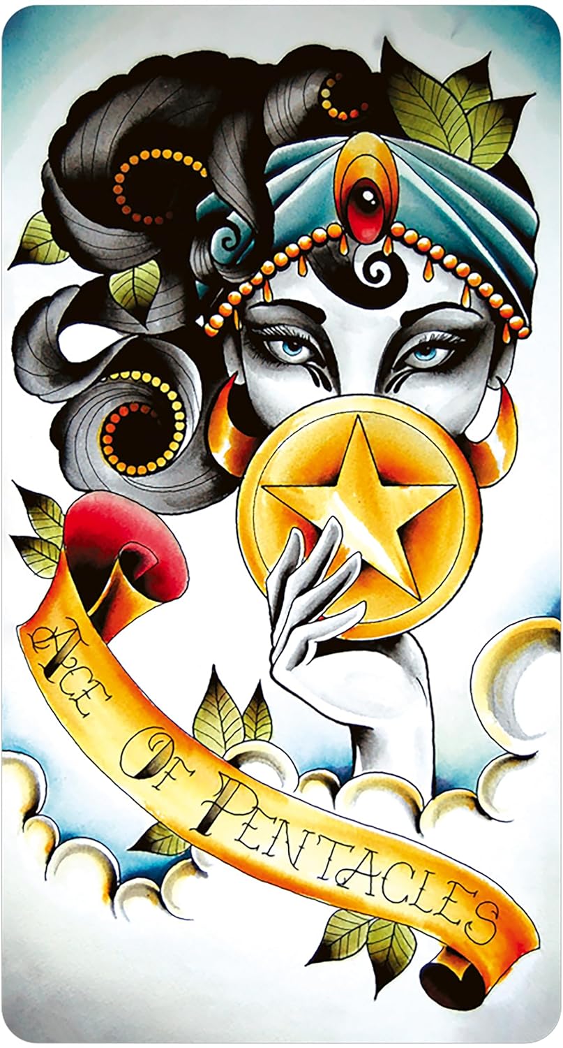 Eight Coins' Tattoo Tarot Borderless Miniature Edition Cards | Mini Set 8x4 cm| 2025 | by Eight ElianJames Showell