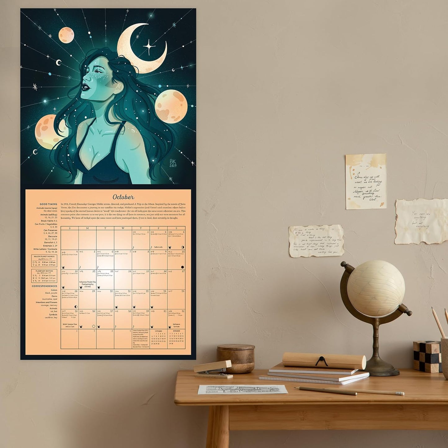 Llewellyn's 2026 Magical Moon Calendar | Wall Calendar | 2025 | by Llewellyn (Author)