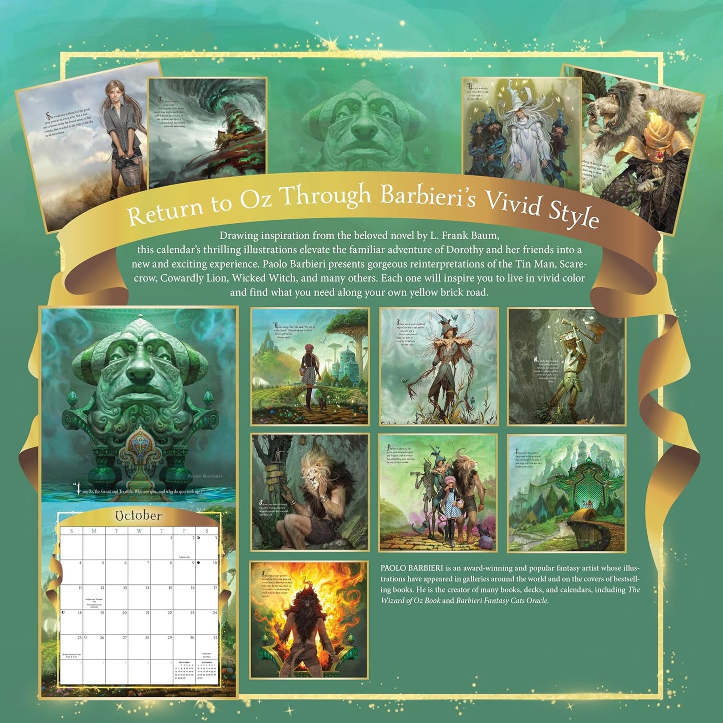 Llewellyn's 2026 Wizard of Oz Calendar | Wall Calendar | 2025 | by Paolo Barbieri (Author)