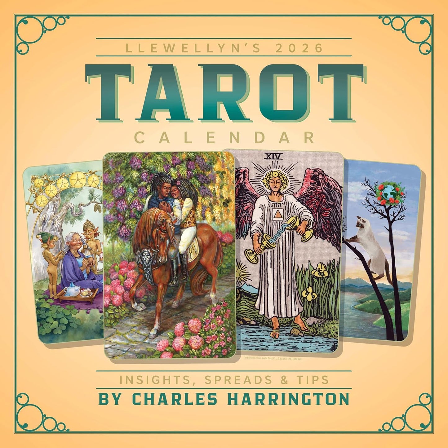 Llewellyn's 2026 Tarot Calendar: Insights, Spreads, and Tips | Wall Calendar |  |by Llewellyn Charles (Author), Charles Harrington (Author)