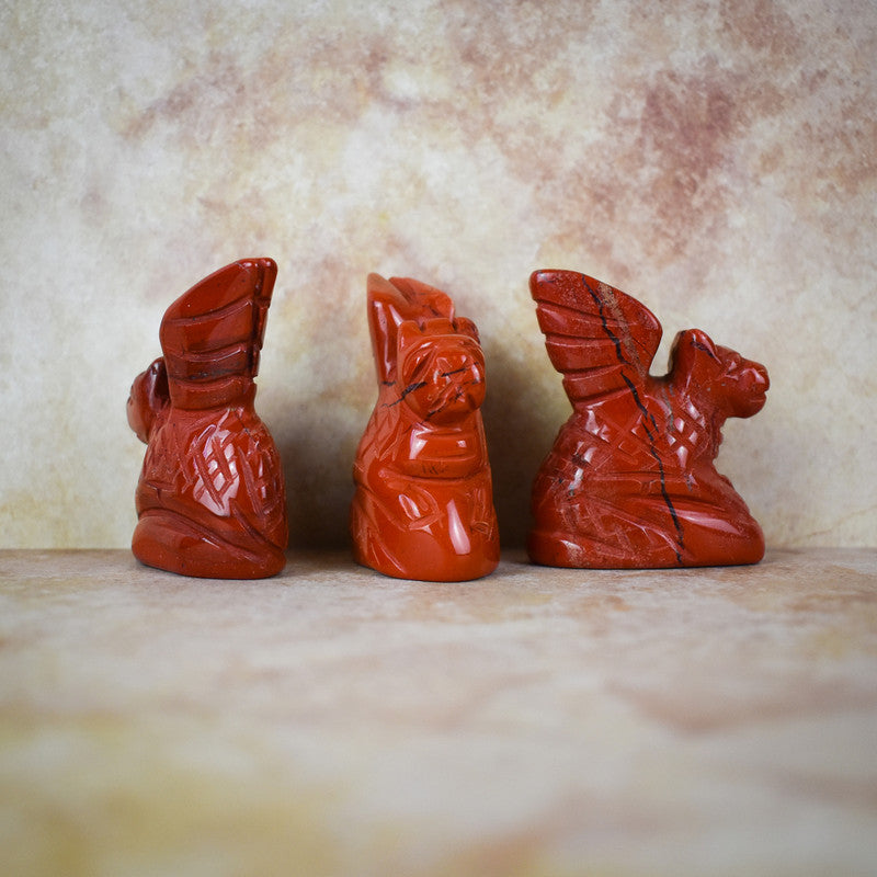Hand Carved Dragon | Red Jasper |  Crystal Figurine