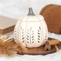 Cream Leaf Cut Out Pumpkin Oil Burner | Wax Warmer | Home Fragrance