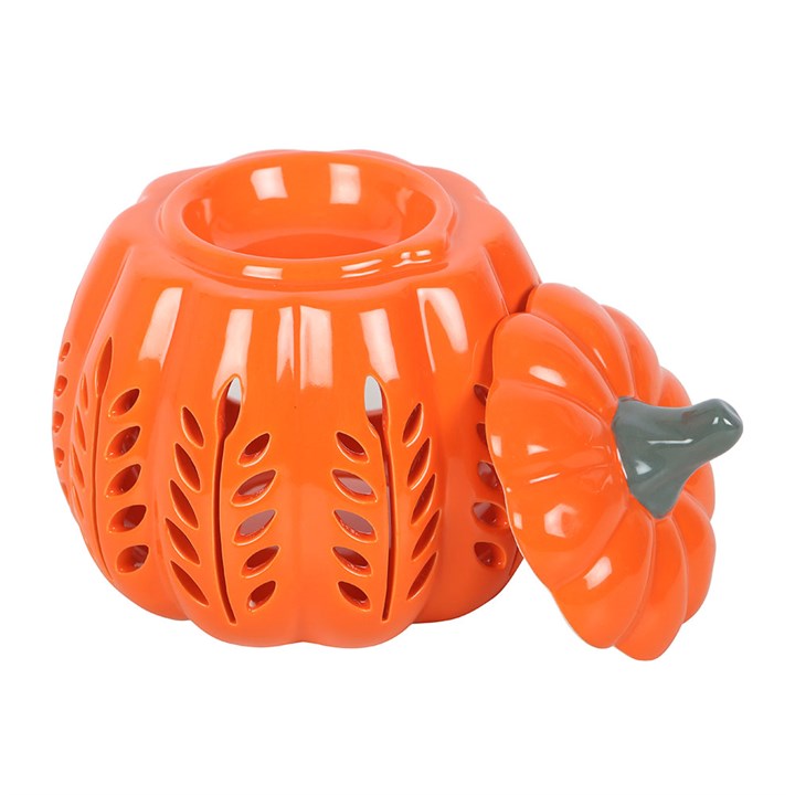 Orange Leaf Cut Out Pumpkin Oil Burner | Wax Warmer | Home Fragrance