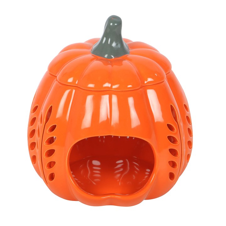 Orange Leaf Cut Out Pumpkin Oil Burner | Wax Warmer | Home Fragrance