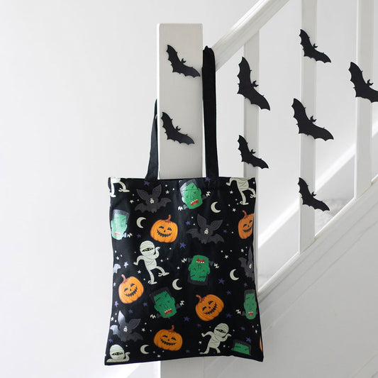 Monster Mash Print Polycotton Tote Bag | Halloween Bag | Witchy Gift | Goth
