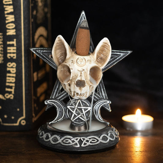Ouija Cat Backflow Incense Burner | Home Fragrance | Goth Decor | Witch Altar | Pagan